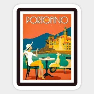 Portofino Italy Advertising Travel and Tourism Print Sticker